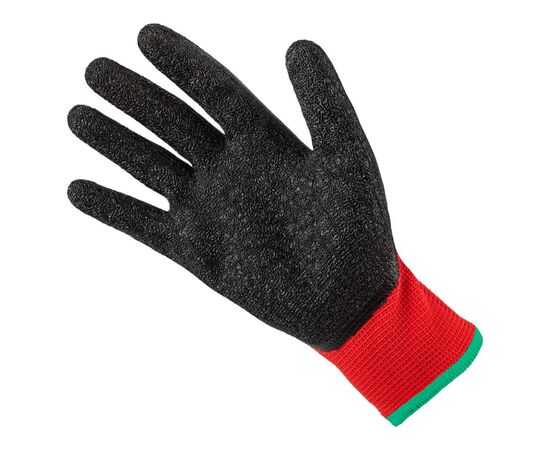 Защитные перчатки Neo Tools комплект 12шт, полиэстер с латексным покрытием, р.8, красно-черный (97-645-8), изображение 3