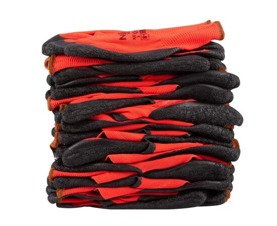 Защитные перчатки Neo Tools комплект 12шт, полиэстер с латексным покрытием, р.9, красно-черный (97-645-9), изображение 8