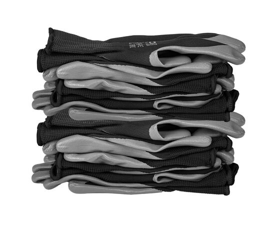 Защитные перчатки Neo Tools комплект 12шт, полиэстер с нитриловым покрытием, р.11, серо-черный (97-647-11), изображение 7 Защитные перчатки Neo Tools комплект 12шт, полиэстер с нитриловым покрытием, р.11, серо-черный (97-647-11), изображение 7