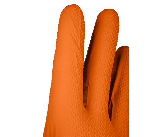 Защитные перчатки Neo Tools рабочие/медицинские, перфорированные нитриловые, р.M, 50шт., оранжевый (97-690-M), изображение 2