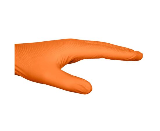 Защитные перчатки Neo Tools рабочие/медицинские, перфорированные нитриловые, р.XL, 50шт., оранжевый (97-690-XL), изображение 4 Защитные перчатки Neo Tools рабочие/медицинские, перфорированные нитриловые, р.XL, 50шт., оранжевый (97-690-XL), изображение 4