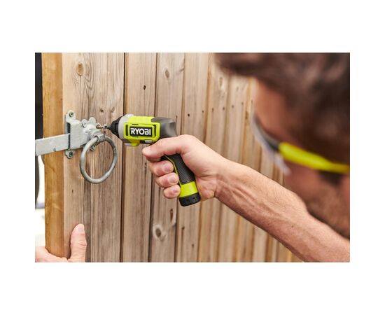 Отвертка аккумуляторная Ryobi RSD4-120TA2, USB Lithium, 4V, 1х2Ah, 5Нм, 200об/мин, 2 насадки, 10 бит, кейс (5133006211), изображение 9