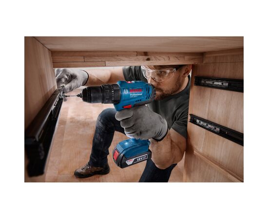 Шуруповерт Bosch GSB 183-LI 18V, 1х2Ah, 21-56Нм, 374-1815 об/хв, кейс, 1.2кг (0.601.9K9.101), зображення 10 Шуруповерт Bosch GSB 183-LI 18V, 1х2Ah, 21-56Нм, 374-1815 об/хв, кейс, 1.2кг (0.601.9K9.101), зображення 10