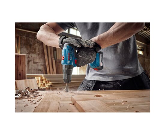 Шуруповерт Bosch GSB 183-LI 18V, 1х2Ah, 21-56Нм, 374-1815 об/хв, кейс, 1.2кг (0.601.9K9.101), зображення 12 Шуруповерт Bosch GSB 183-LI 18V, 1х2Ah, 21-56Нм, 374-1815 об/хв, кейс, 1.2кг (0.601.9K9.101), зображення 12