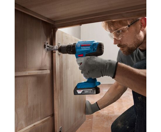 Шуруповерт Bosch GSB 183-LI 18V, 2х2Ah, 21-56Нм, 374-1815 об/хв, кейс, 1.2кг (0.601.9K9.100), зображення 7 Шуруповерт Bosch GSB 183-LI 18V, 2х2Ah, 21-56Нм, 374-1815 об/хв, кейс, 1.2кг (0.601.9K9.100), зображення 7