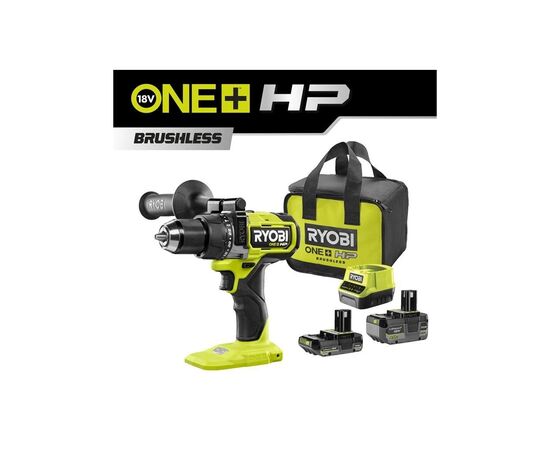 Шуруповерт Ryobi ONE+ HP RPD18X-242S 18V 1х2Ah, 1х4Ah, 95Нм, 500·2100об/мин, сумка (5133005283), изображение 5 Шуруповерт Ryobi ONE+ HP RPD18X-242S 18V 1х2Ah, 1х4Ah, 95Нм, 500·2100об/мин, сумка (5133005283), изображение 5