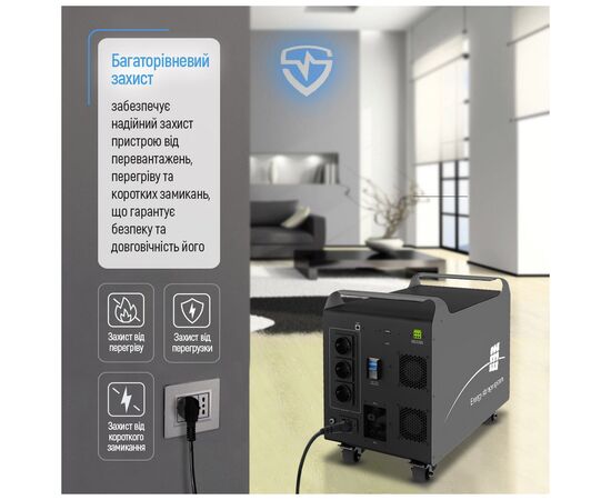 Зарядна станція ColorWay 3000W, 3200Wh (CW-PR-3K3W-01), зображення 10 Зарядна станція ColorWay 3000W, 3200Wh (CW-PR-3K3W-01), зображення 10