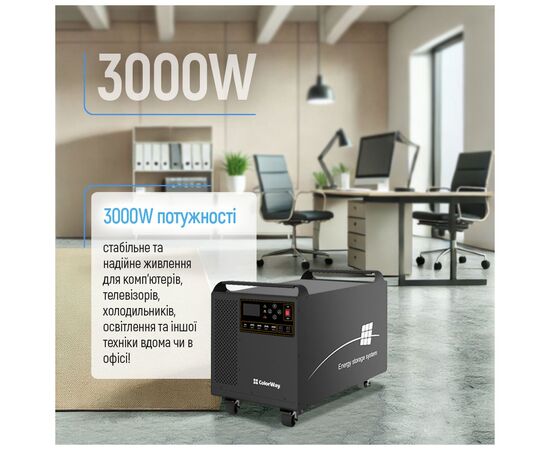 Зарядна станція ColorWay 3000W, 3200Wh (CW-PR-3K3W-01), зображення 6 Зарядна станція ColorWay 3000W, 3200Wh (CW-PR-3K3W-01), зображення 6