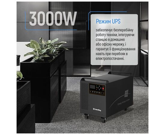 Зарядна станція ColorWay 3000W, 3200Wh (CW-PR-3K3W-01), зображення 8 Зарядна станція ColorWay 3000W, 3200Wh (CW-PR-3K3W-01), зображення 8