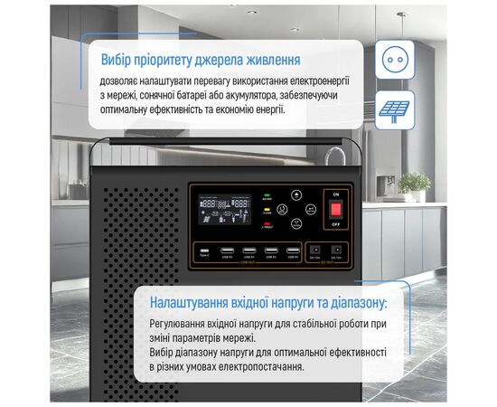 Зарядна станція ColorWay 3000W, 3200Wh (CW-PR-3K3W-01), зображення 9 Зарядна станція ColorWay 3000W, 3200Wh (CW-PR-3K3W-01), зображення 9
