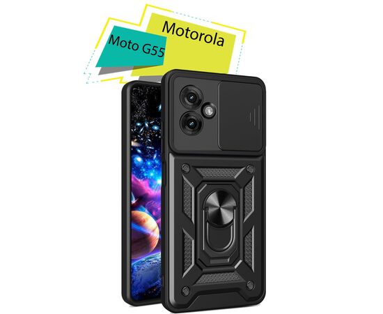 Чохол до мобільного телефона BeCover Military Motorola Moto G55 Black (713056)
