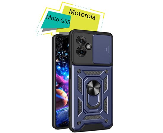 Чохол до мобільного телефона BeCover Military Motorola Moto G55 Blue (713057)