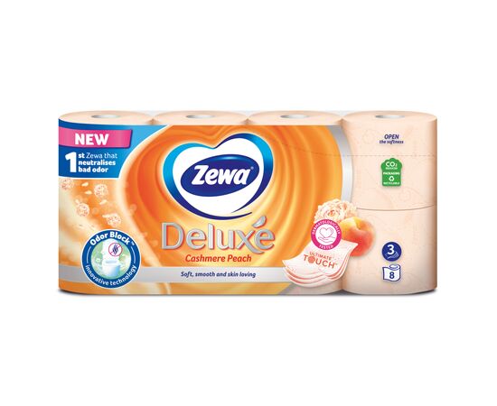 Туалетний папір Zewa Deluxe Персик 3 шари 8 рулонів (9011111035721/7322541171791)