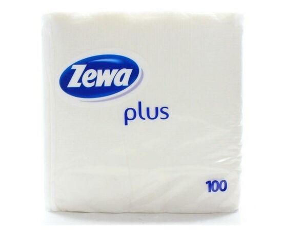 Салфетки столовые Zewa Plus белые 1-слойные 100 шт (9011111110909)