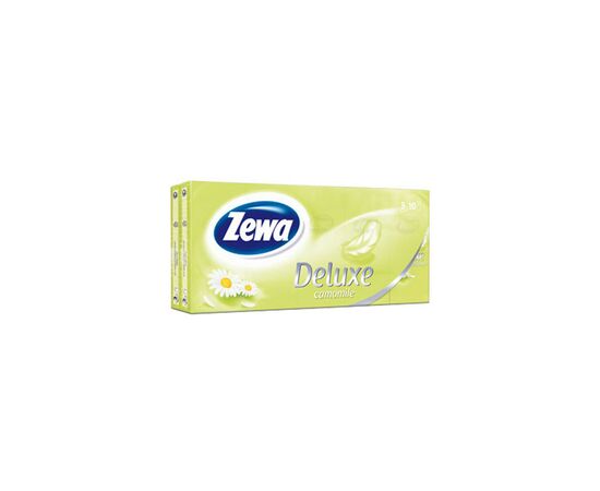 Салфетки косметические Zewa Deluxe Ромашка 3 слоя 10 шт х 10 пачек (7322540098846)