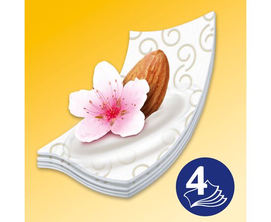 Туалетний папір Zewa Exclusive Мигдальне молочко 4 шари 8 рулонів (7322540837933), зображення 2 Туалетний папір Zewa Exclusive Мигдальне молочко 4 шари 8 рулонів (7322540837933), зображення 2