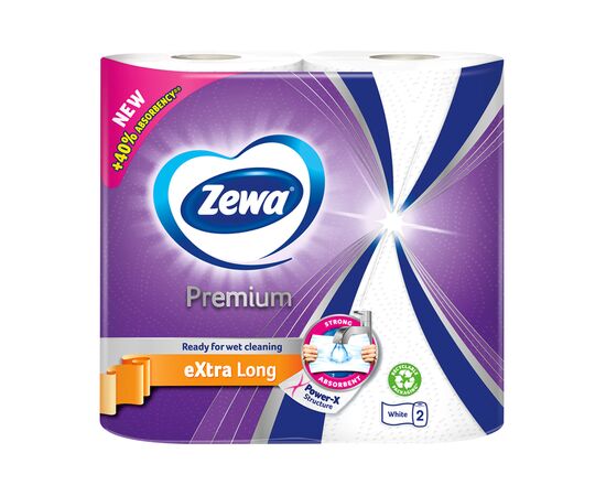 Бумажные полотенца Zewa Extra Long 2 слоя 2 рулона (7322541192932), изображение 2 Бумажные полотенца Zewa Extra Long 2 слоя 2 рулона (7322541192932), изображение 2