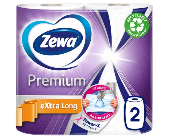 Бумажные полотенца Zewa Extra Long 2 слоя 2 рулона (7322541192932)