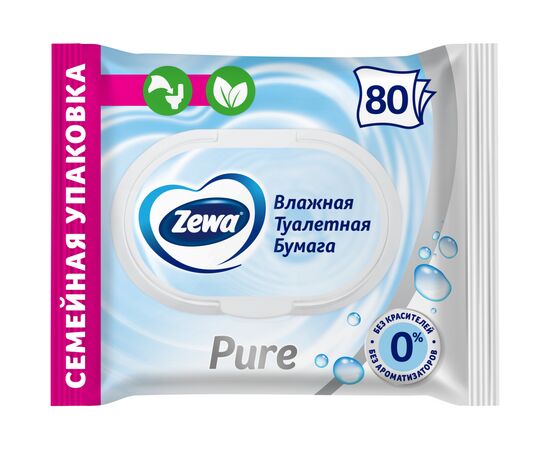 Туалетний папір Zewa Pure без аромату 80 шт. (7322541395050)