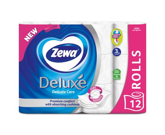 Туалетний папір Zewa Deluxe білий 3 шари 12 рулонів (7322540989779)