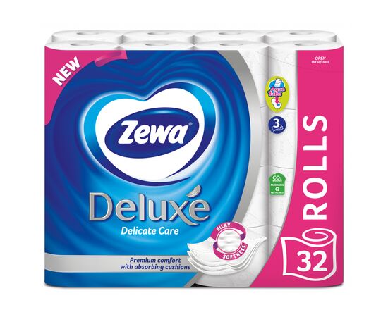 Туалетний папір Zewa Deluxe білий 3 шари 32 рулони (7322541343181)