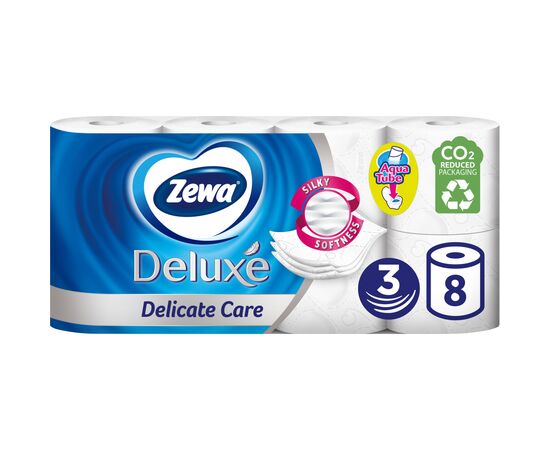 Туалетний папір Zewa Deluxe білий 3 шари 8 рулонів (7322541171739)