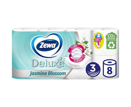 Туалетная бумага Zewa Deluxe Жасмин 3 слоя 8 рулонов (7322541171753)