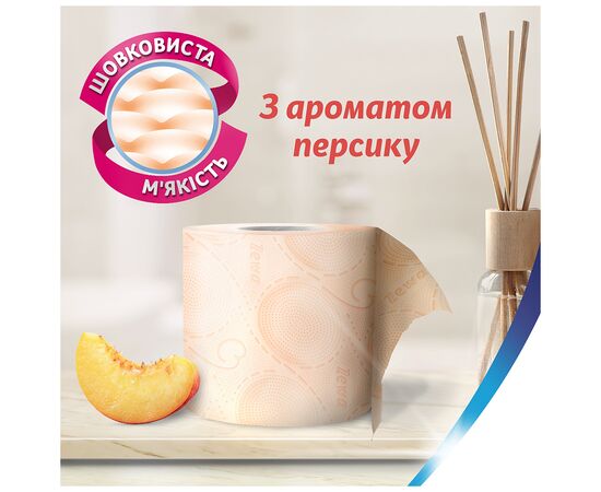 Туалетная бумага Zewa Deluxe Персик 3 слоя 12 рулонов (7322541396026), изображение 3 Туалетная бумага Zewa Deluxe Персик 3 слоя 12 рулонов (7322541396026), изображение 3
