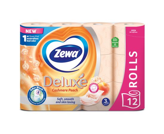 Туалетний папір Zewa Deluxe Персик 3 шари 12 рулонів (7322541396026)