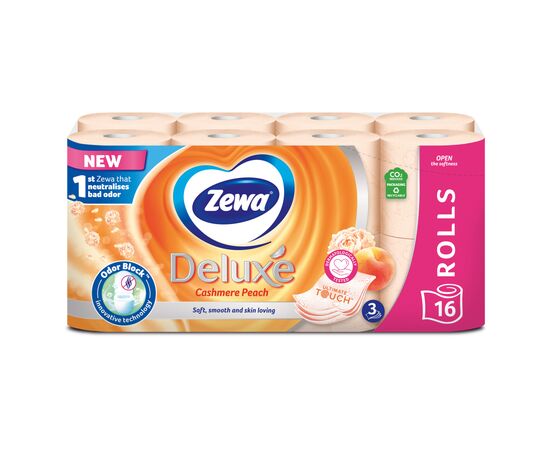 Туалетная бумага Zewa Deluxe Персик 3 слоя 16 рулонов (7322540201192)