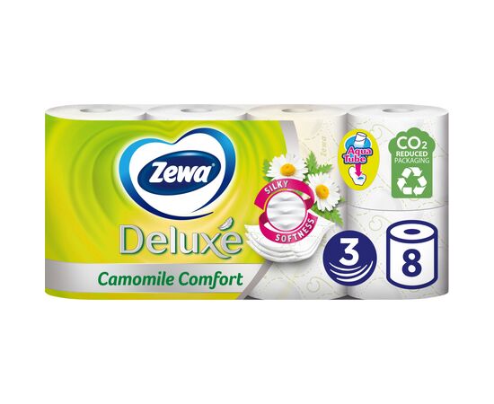 Туалетний папір Zewa Deluxe Ромашка 3 шари 8 рулонів (7322541171708)