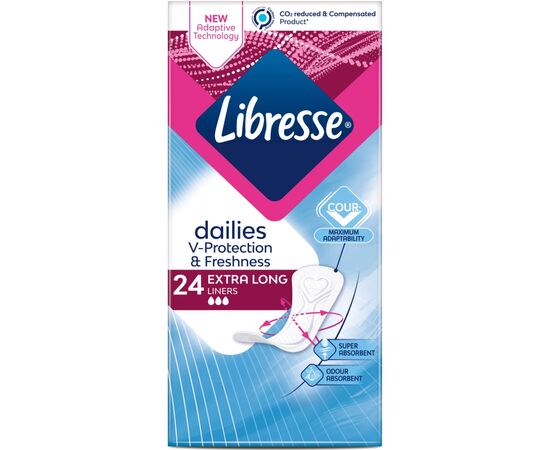 Ежедневные прокладки Libresse Dailies Fresh Extra Long 24 шт. (7322540062656)