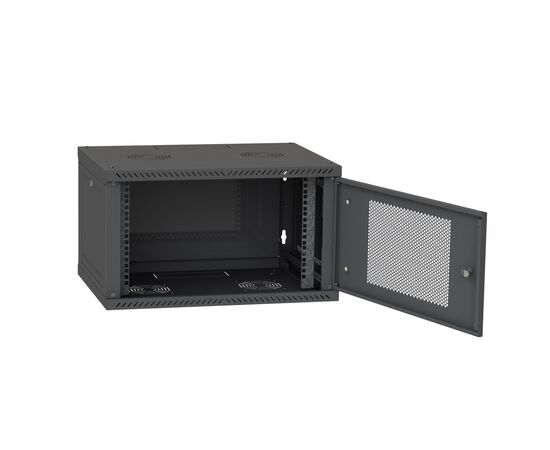 Шкаф настенный Ipcom 4U, 600*350, перфорация, RAL9005 (СН-4U-060х035-ДП-9005), изображение 3 Шкаф настенный Ipcom 4U, 600*350, перфорация, RAL9005 (СН-4U-060х035-ДП-9005), изображение 3