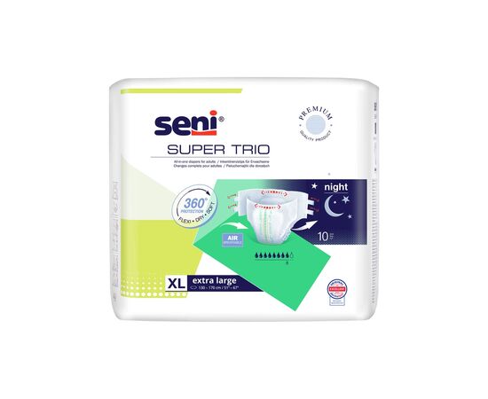 Подгузники для взрослых Seni Super Trio Extra Large 130-170 см 10 шт (5900516803490)