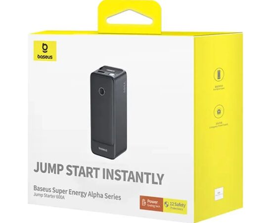 Пуско зарядное устройство Baseus 6000mAh Super Energy Alpha Series Jump Starter 600A Cosmic Black (C00259200121-00), изображение 7 Пуско зарядное устройство Baseus 6000mAh Super Energy Alpha Series Jump Starter 600A Cosmic Black (C00259200121-00), изображение 7