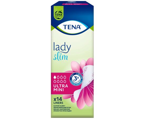 Урологические прокладки Tena Lady Slim Ultra Mini 14 шт. (7322540013658/7322541115832), изображение 2 Урологические прокладки Tena Lady Slim Ultra Mini 14 шт. (7322540013658/7322541115832), изображение 2