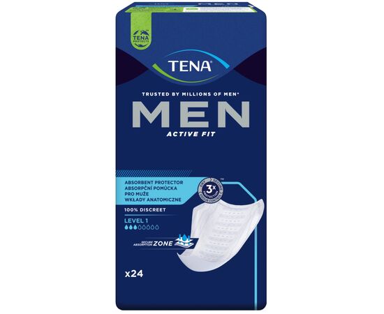 Урологические прокладки Tena for Men Level 1 24 шт. (7322540426359/7322541493053), изображение 2 Урологические прокладки Tena for Men Level 1 24 шт. (7322540426359/7322541493053), изображение 2