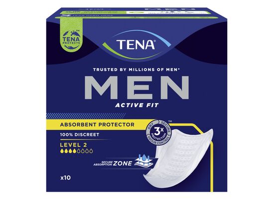 Урологические прокладки Tena for Men Level 2 10 шт. (7322540016413), изображение 2 Урологические прокладки Tena for Men Level 2 10 шт. (7322540016413), изображение 2