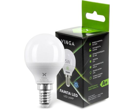 Лампочка Vinga VL-G45E14-54L