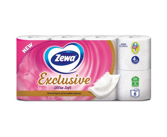 Туалетная бумага Zewa Exclusive Ultra Soft 4 слоя 8 рулонов (7322541046532/7322541191041), изображение 2 Туалетная бумага Zewa Exclusive Ultra Soft 4 слоя 8 рулонов (7322541046532/7322541191041), изображение 2