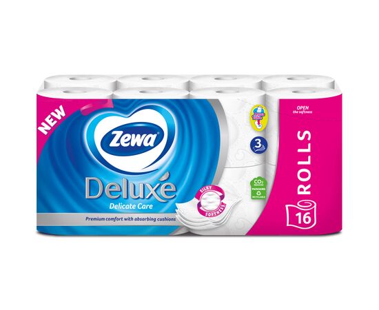 Туалетний папір Zewa Deluxe білий 3 шари 16 рулонів (7322540313321)