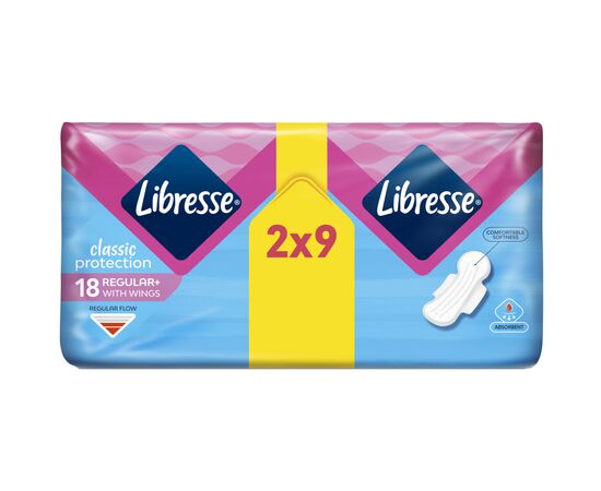 Гигиенические прокладки Libresse Classic Protection Regular 18 шт. (7322541233604), изображение 2 Гигиенические прокладки Libresse Classic Protection Regular 18 шт. (7322541233604), изображение 2