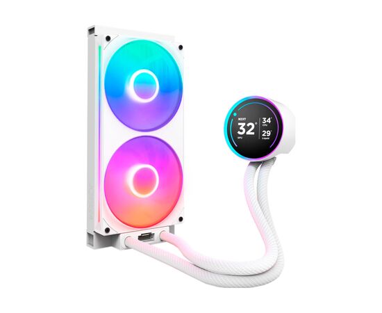 Система жидкостного охлаждения NZXT Kraken Elite RGB 280mm AIO (RL-KR28E-W2), изображение 2 Система жидкостного охлаждения NZXT Kraken Elite RGB 280mm AIO (RL-KR28E-W2), изображение 2