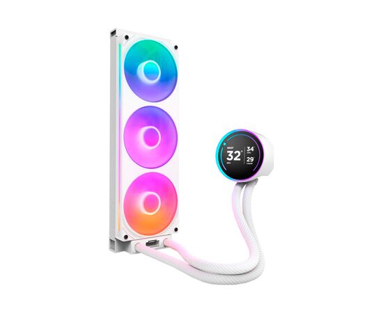 Система жидкостного охлаждения NZXT Kraken Elite RGB 360mm AIO (RL-KR36E-W2), изображение 2 Система жидкостного охлаждения NZXT Kraken Elite RGB 360mm AIO (RL-KR36E-W2), изображение 2
