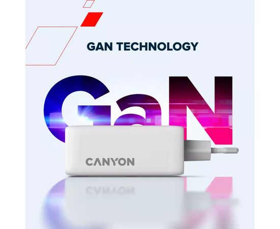 Зарядное устройство Canyon CU100ACC GaN 100W 3xPD 1xQC EU White (CNS-CUW100ACC), изображение 11 Зарядное устройство Canyon CU100ACC GaN 100W 3xPD 1xQC EU White (CNS-CUW100ACC), изображение 11