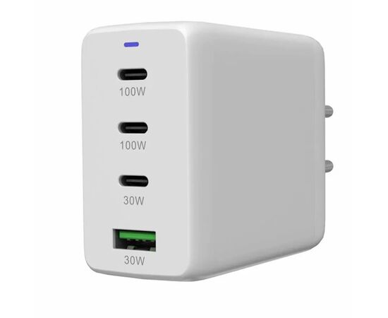 Зарядное устройство Canyon CU100ACC GaN 100W 3xPD 1xQC EU White (CNS-CUW100ACC), изображение 4 Зарядное устройство Canyon CU100ACC GaN 100W 3xPD 1xQC EU White (CNS-CUW100ACC), изображение 4