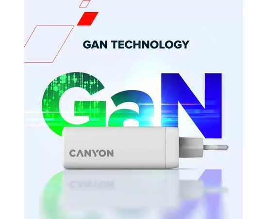 Зарядное устройство Canyon CU140ACC GaN 150W 3xPD 1xQC EU White (CNS-CUW140ACC), изображение 6 Зарядное устройство Canyon CU140ACC GaN 150W 3xPD 1xQC EU White (CNS-CUW140ACC), изображение 6