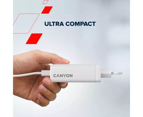 Зарядное устройство Canyon CU140ACC GaN 150W 3xPD 1xQC EU White (CNS-CUW140ACC), изображение 9 Зарядное устройство Canyon CU140ACC GaN 150W 3xPD 1xQC EU White (CNS-CUW140ACC), изображение 9