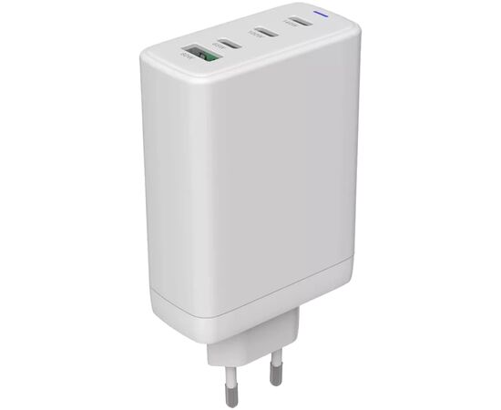 Зарядний пристрій Canyon CU140ACC GaN 150W 3xPD 1xQC EU White (CNS-CUW140ACC)