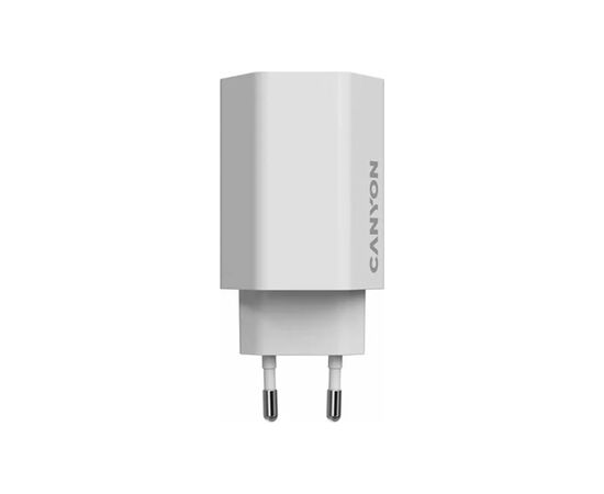Зарядное устройство Canyon HEXAGON 65 GaN 65W 2xPD 1xQC EU White (CND-CHAHEX65W), изображение 2 Зарядное устройство Canyon HEXAGON 65 GaN 65W 2xPD 1xQC EU White (CND-CHAHEX65W), изображение 2